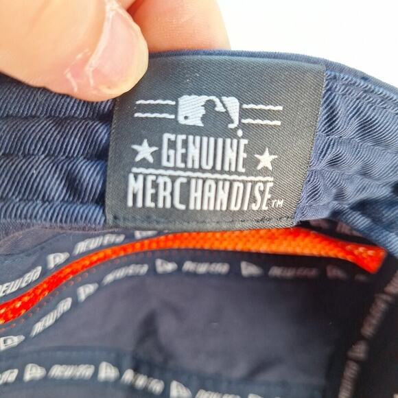 Detroit Tigers New Era Adjustable 5-Panel Hat MLB Cap Blue Orange - Picture 9 of 9